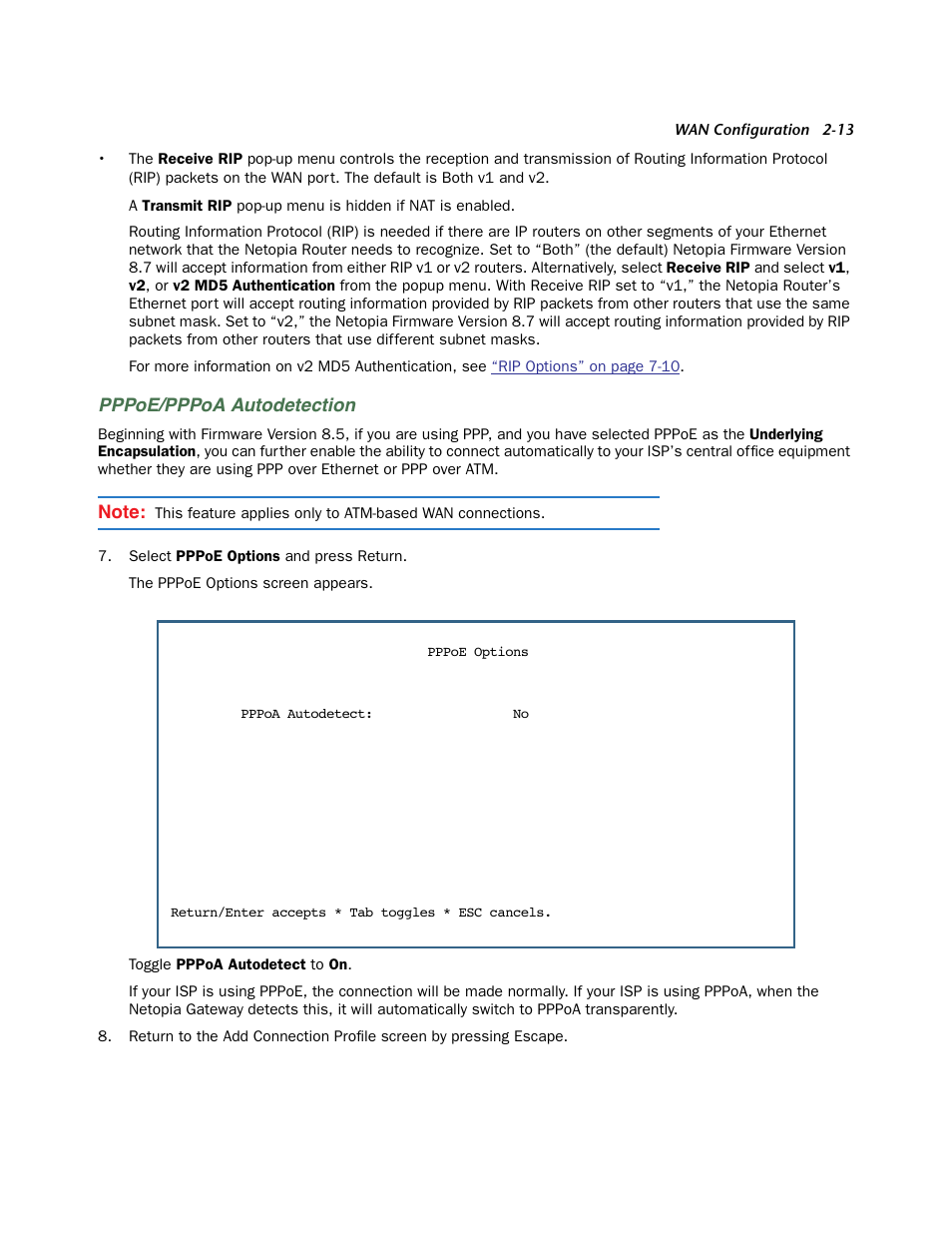 Pppoe/pppoa autodetection | Netopia 3300 User Manual | Page 29 / 334