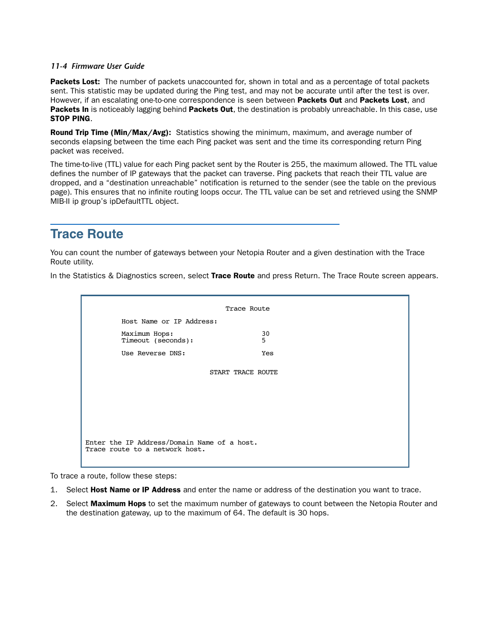 Trace route, Trace route -4 | Netopia 3300 User Manual | Page 318 / 334