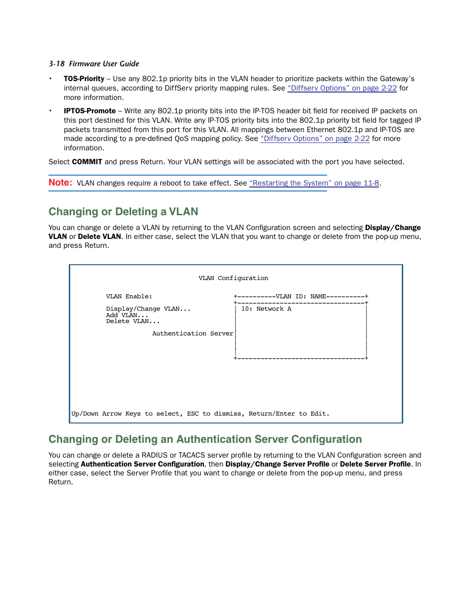 Changing or deleting a vlan, Changing or deleting a vlan -18 | Netopia 3300 User Manual | Page 62 / 334