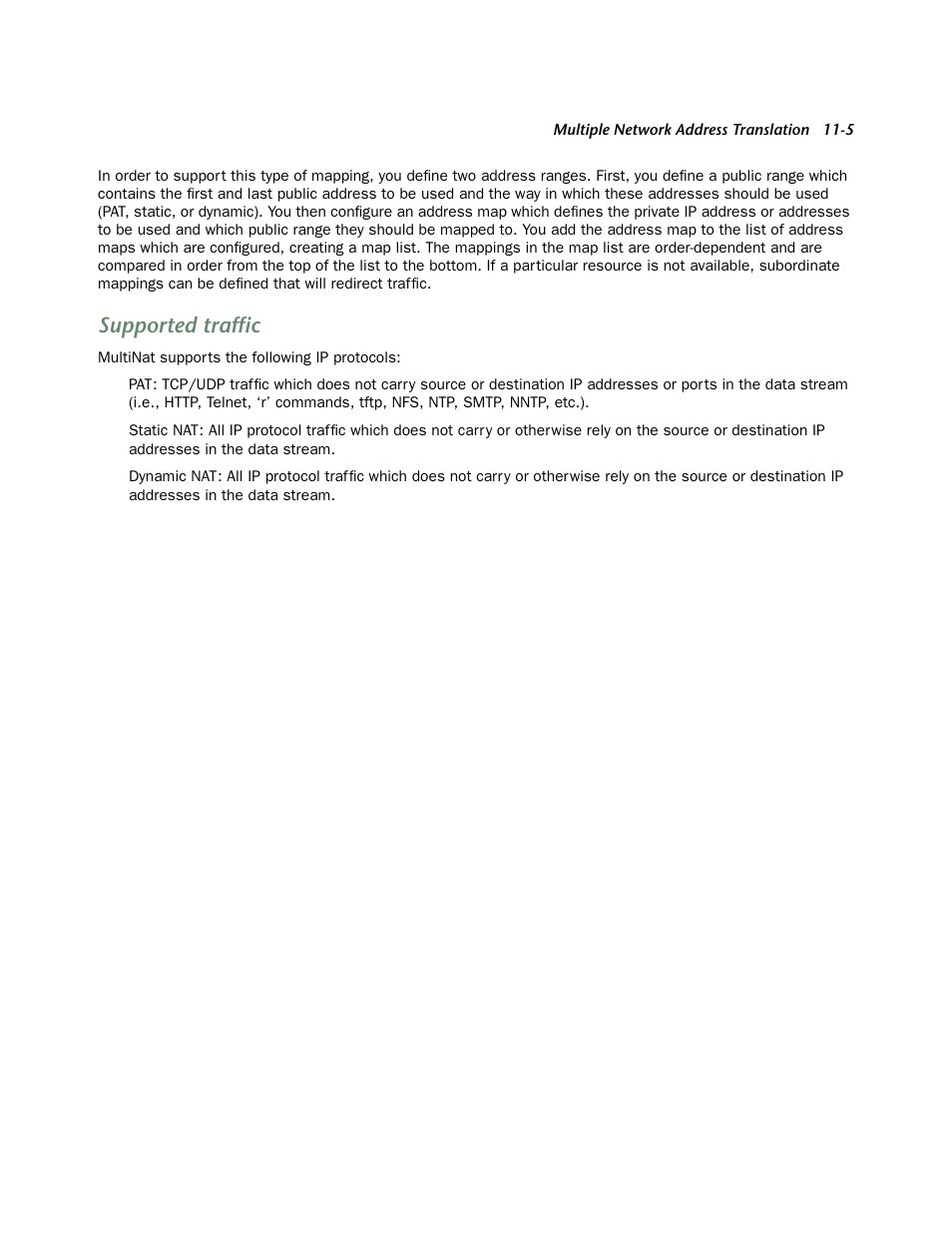 Supported traffic, Suppor ted traffic -5 | Netopia 4752 User Manual | Page 115 / 284