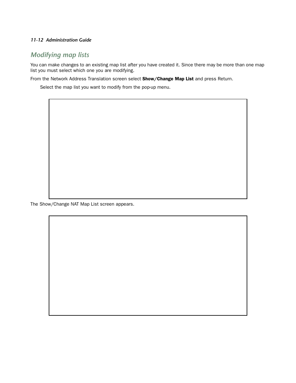 Modifying map lists, Modifying map lists -12 | Netopia 4752 User Manual | Page 122 / 284