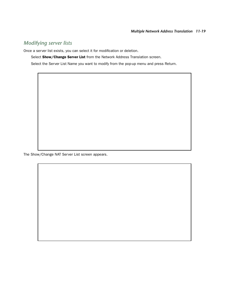 Modifying server lists, Modifying ser ver lists -19 | Netopia 4752 User Manual | Page 129 / 284