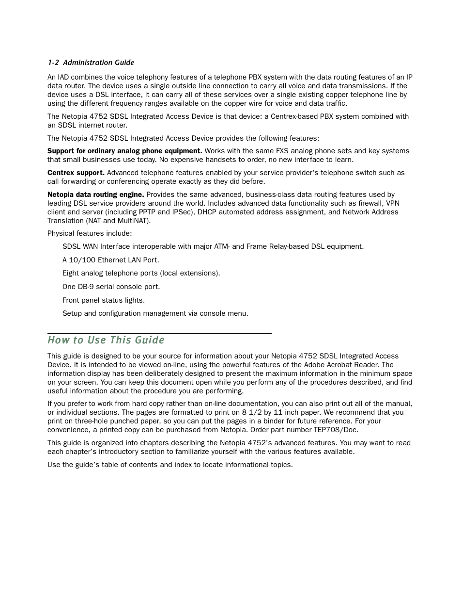 How to use this guide, How to use this guide -2 | Netopia 4752 User Manual | Page 14 / 284