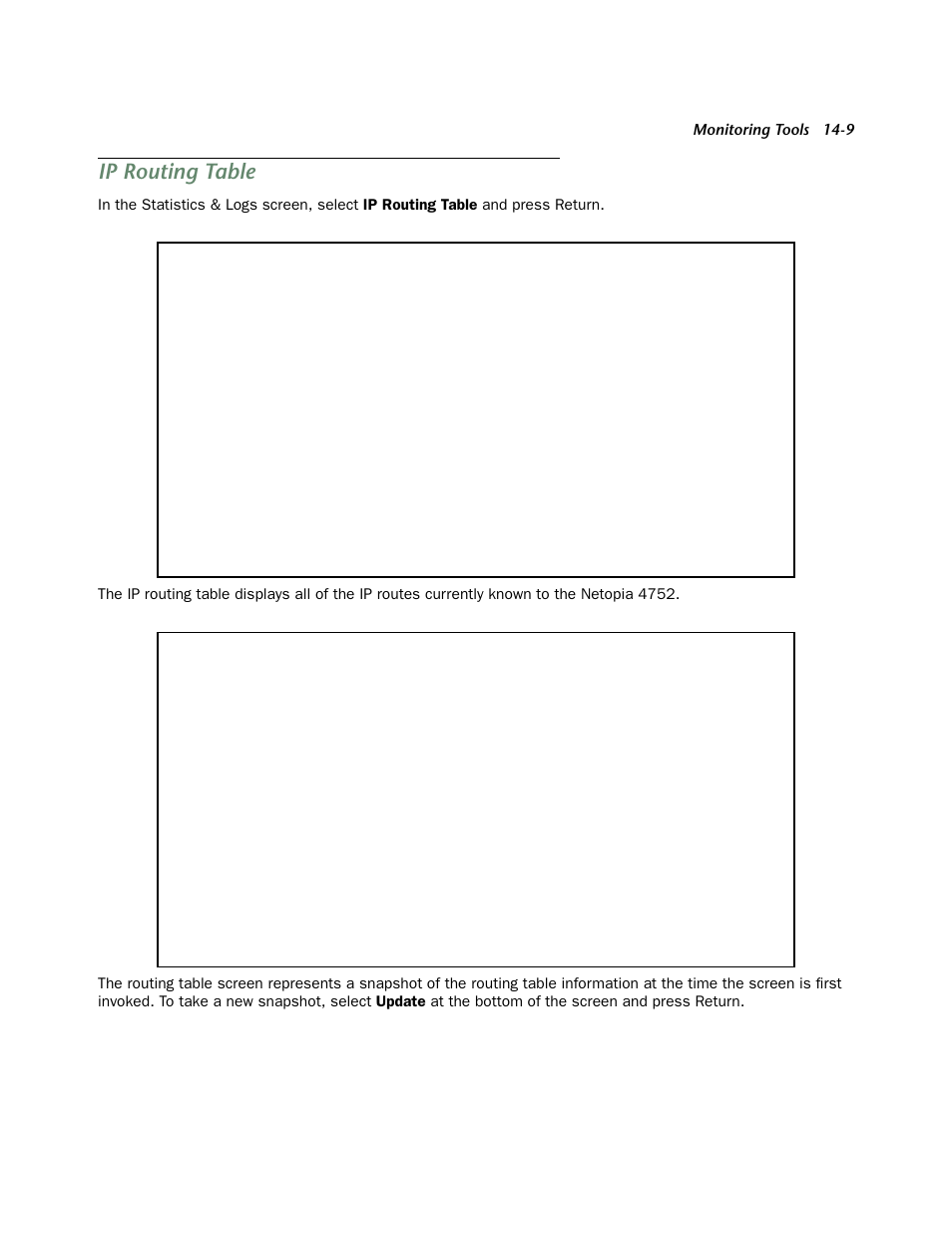 Ip routing table, Ip routing table -9 | Netopia 4752 User Manual | Page 215 / 284