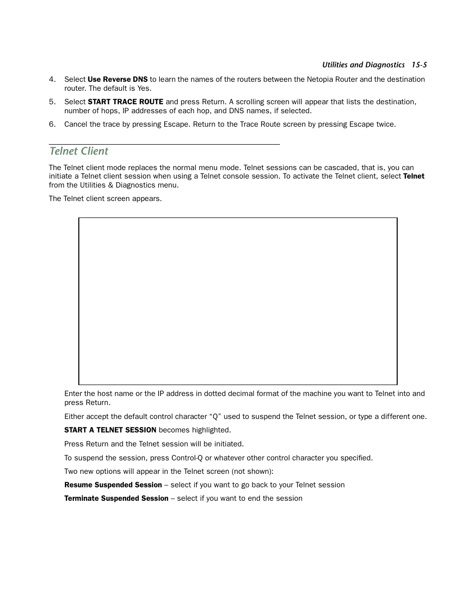 Telnet client, Telnet client -5 | Netopia 4752 User Manual | Page 227 / 284