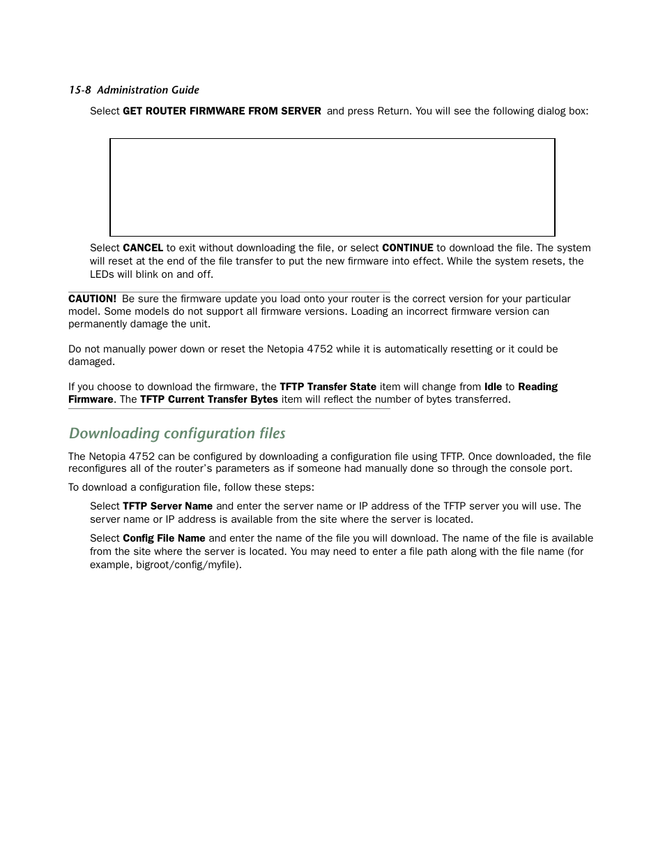 Downloading configuration files, Downloading configuration files -8 | Netopia 4752 User Manual | Page 230 / 284