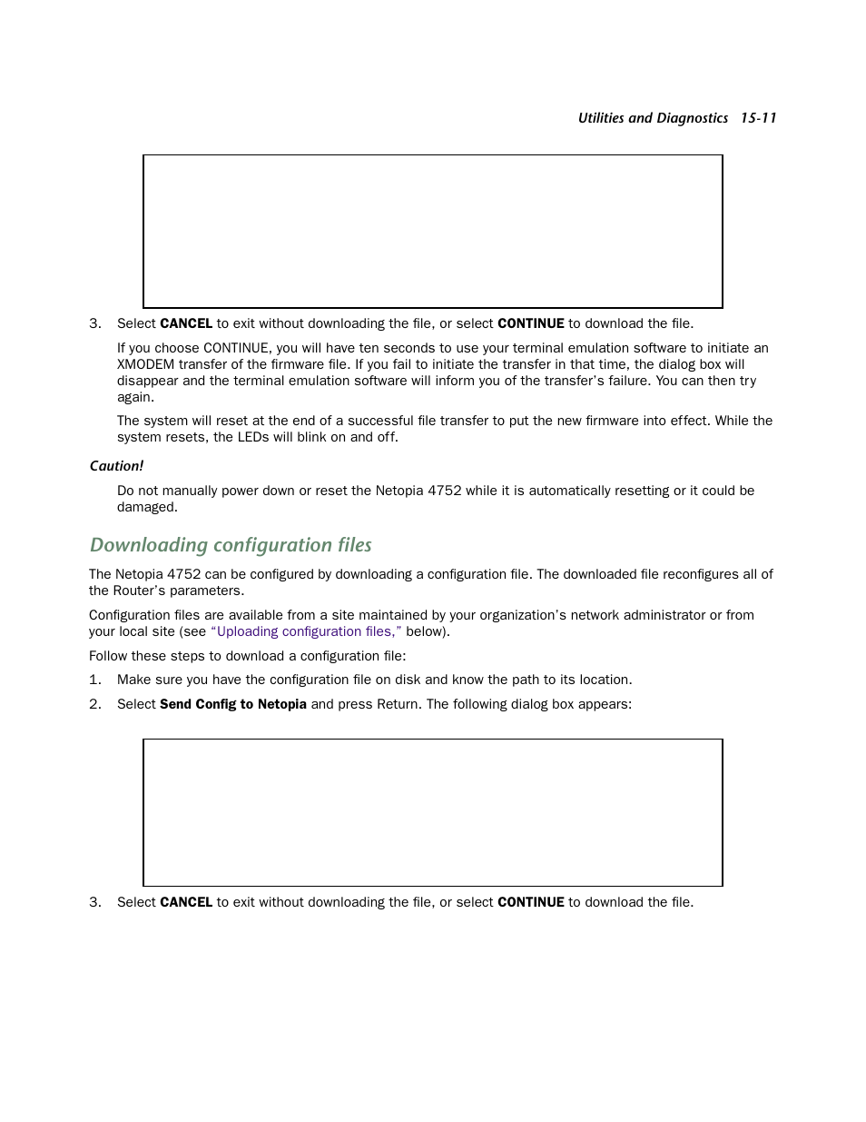 Downloading configuration files, Downloading configuration files -11 | Netopia 4752 User Manual | Page 233 / 284