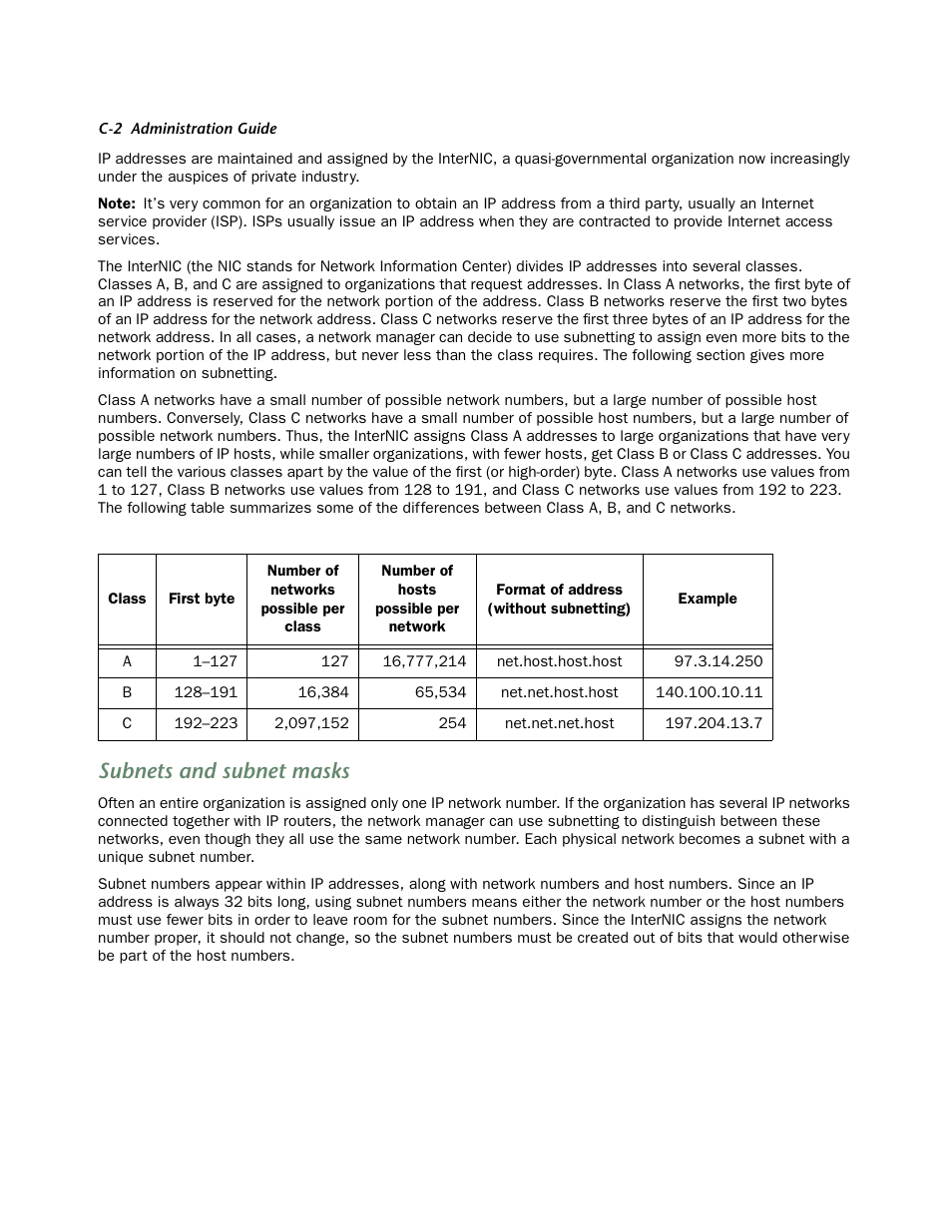 Subnets and subnet masks | Netopia 4752 User Manual | Page 246 / 284