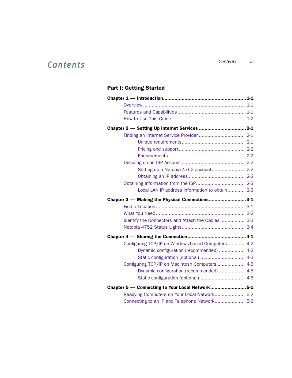 Netopia 4752 User Manual | Page 3 / 284