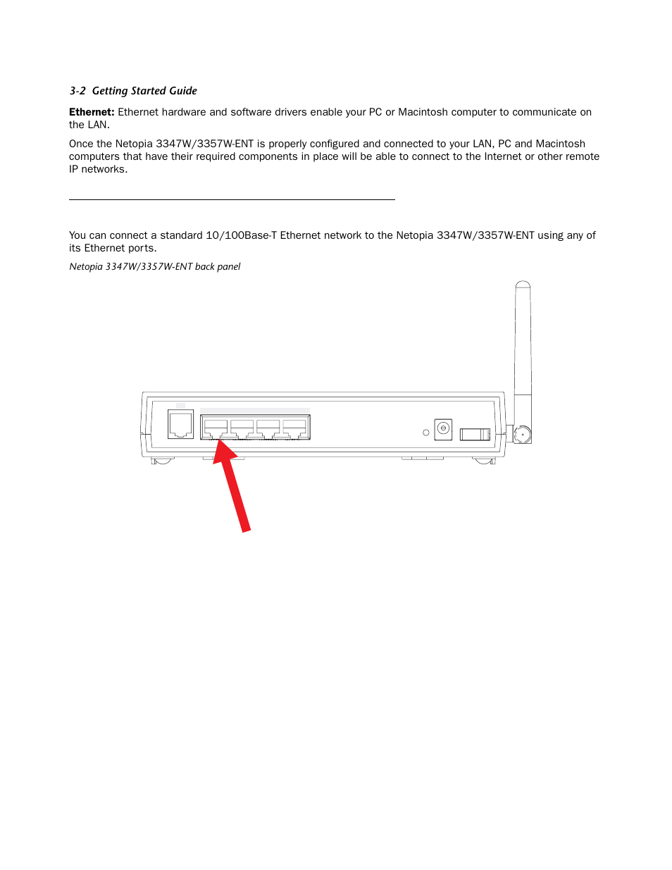 Connecting to an ethernet network, Connecting to an ethernet network -2 | Netopia 3347W User Manual | Page 14 / 44