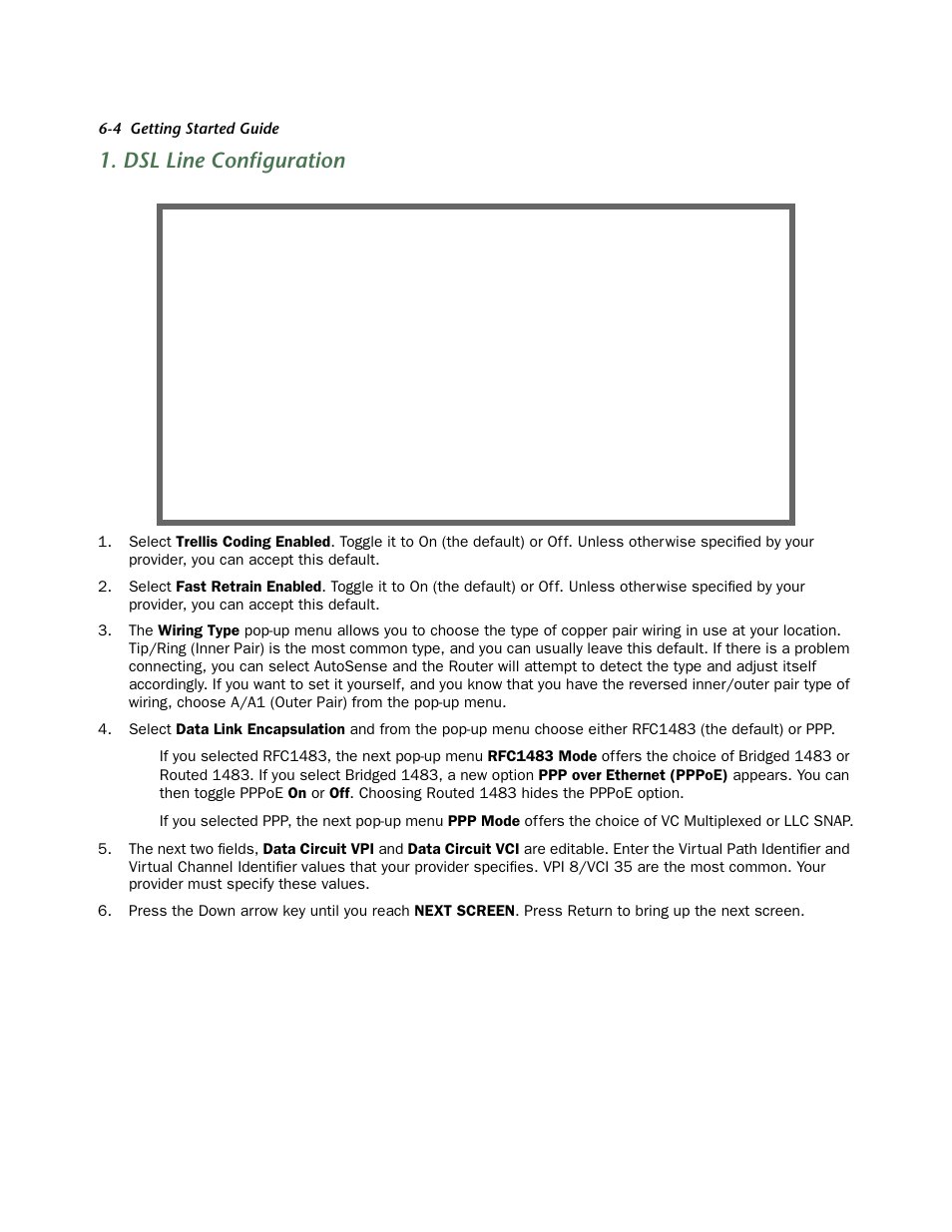 Dsl line configuration, Dsl line configuration -4 | Netopia 3347W User Manual | Page 28 / 44