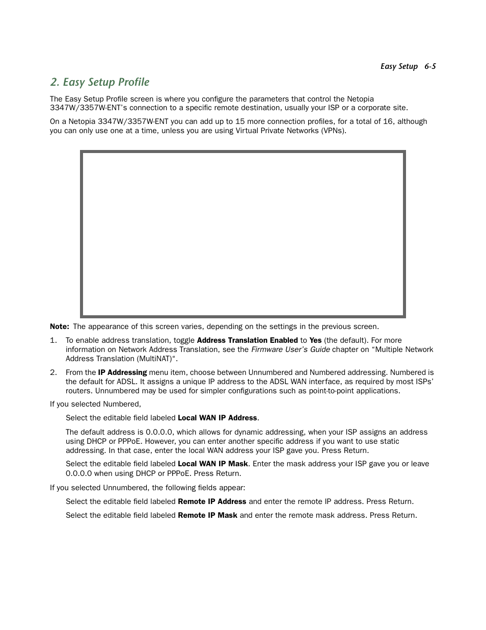 Easy setup profile, Easy setup profile -5 | Netopia 3347W User Manual | Page 29 / 44