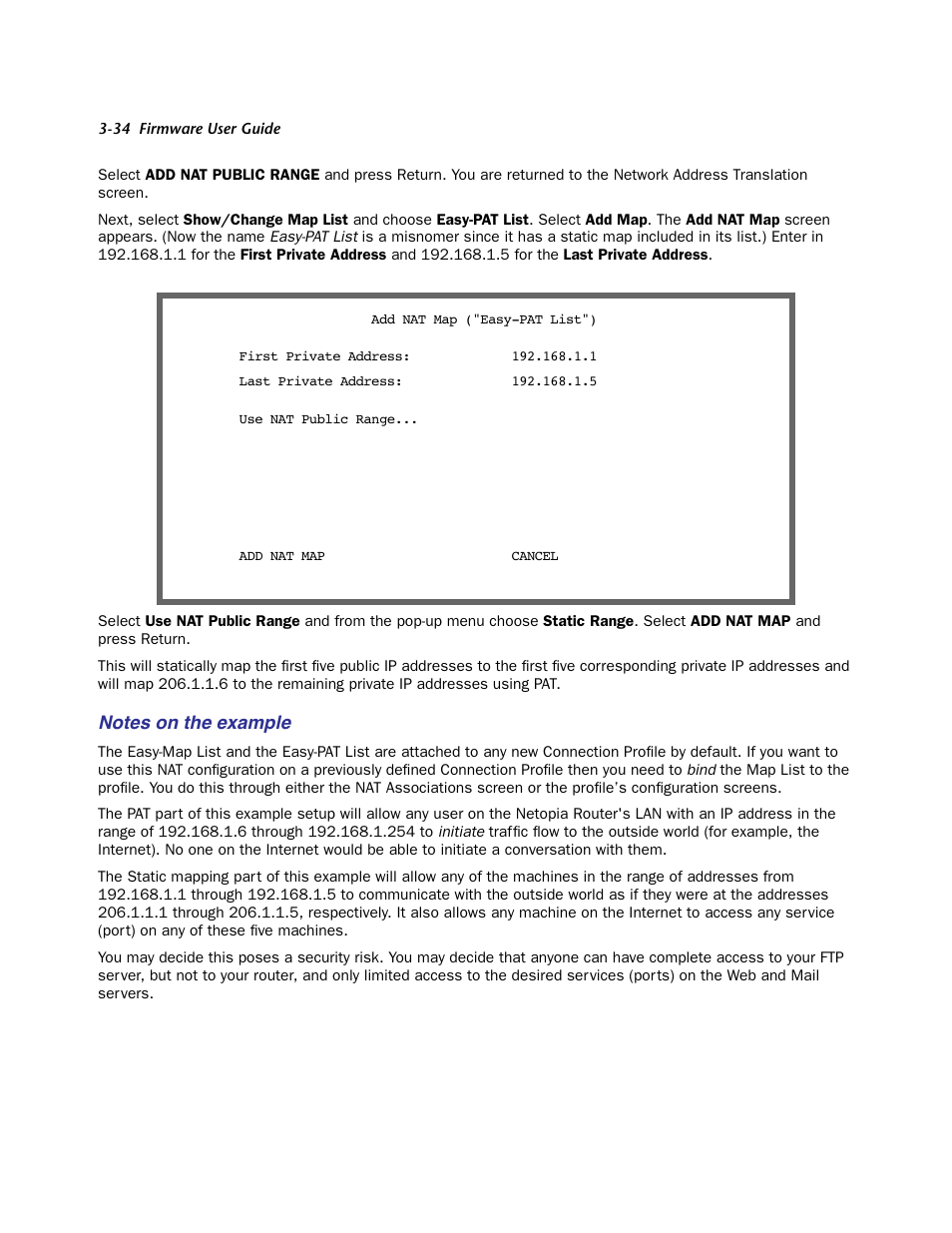 Notes on the example | Netopia Firmware 4000-Series User Manual | Page 100 / 314