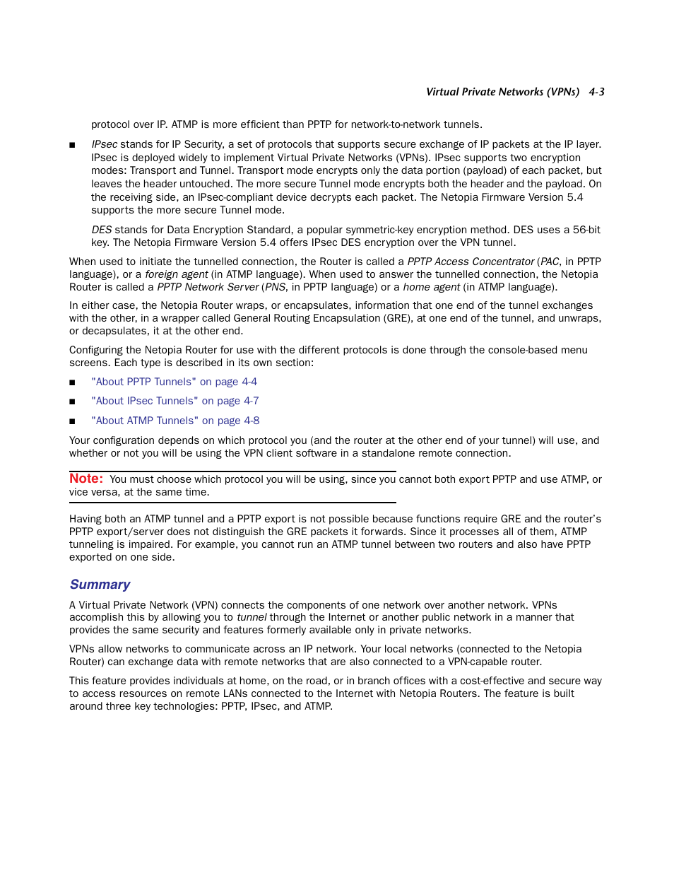 Summary | Netopia Firmware 4000-Series User Manual | Page 105 / 314