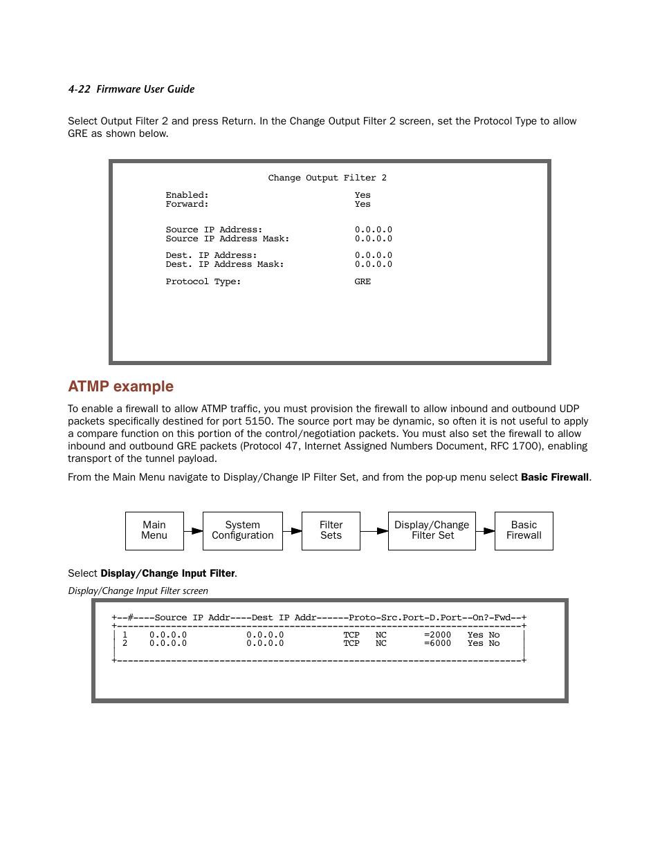 Atmp example, Atmp example -22 | Netopia Firmware 4000-Series User Manual | Page 124 / 314