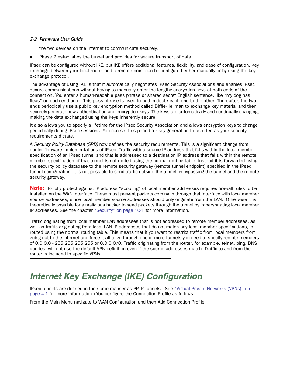 Internet key exchange (ike) configuration, Internet key exchange (ike) configuration -2, Internet key exchange (ike) conﬁguration | Netopia Firmware 4000-Series User Manual | Page 132 / 314