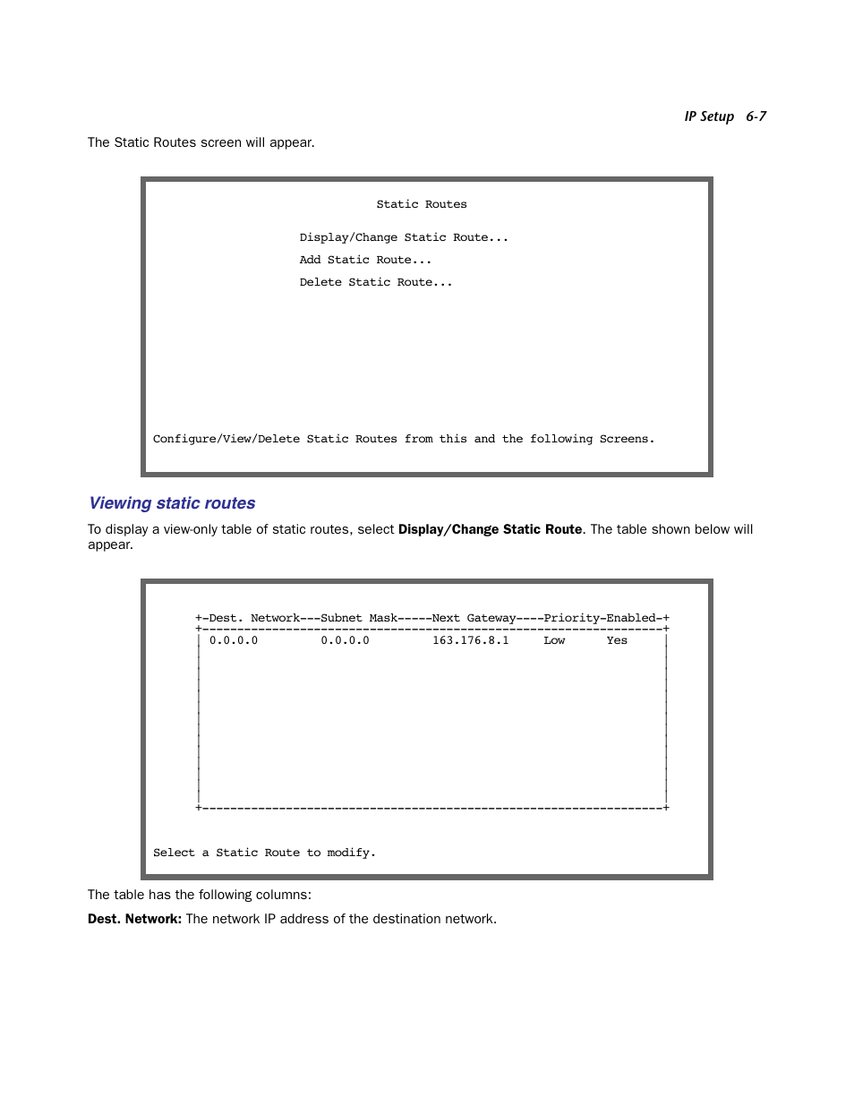 Viewing static routes | Netopia Firmware 4000-Series User Manual | Page 159 / 314