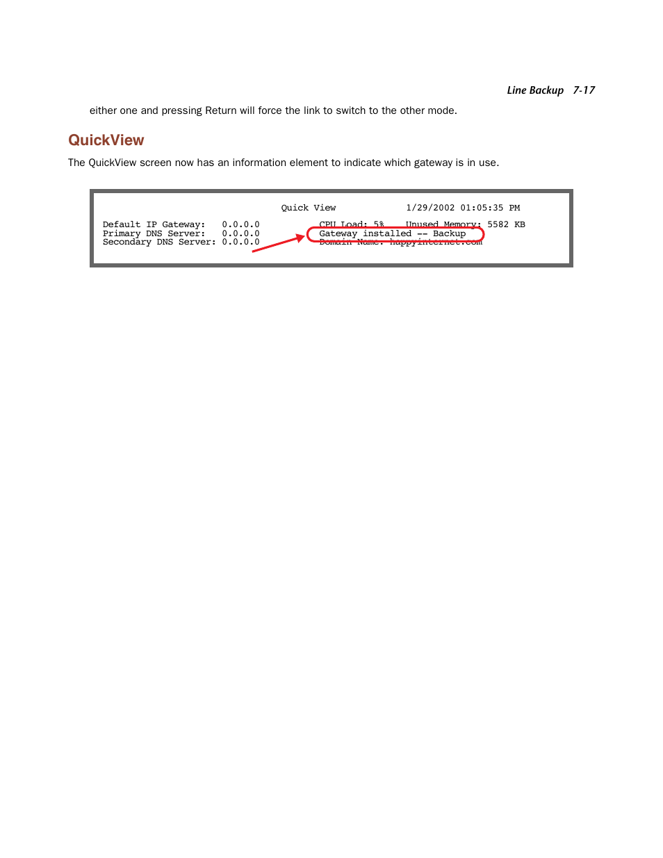 Quickview, Quickview -17 | Netopia Firmware 4000-Series User Manual | Page 205 / 314