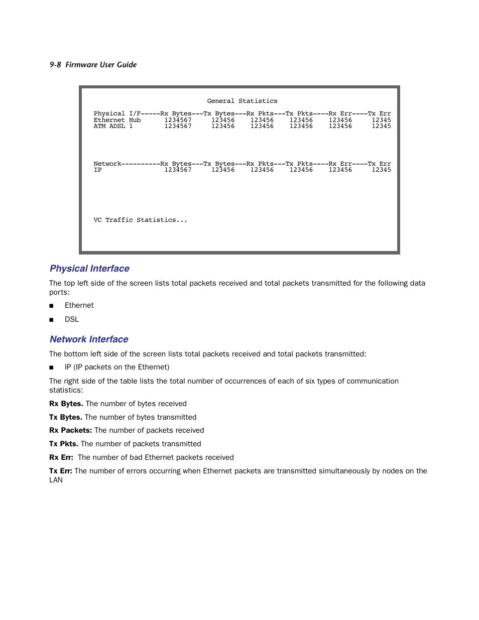 Physical interface, Network interface | Netopia Firmware 4000-Series User Manual | Page 218 / 314
