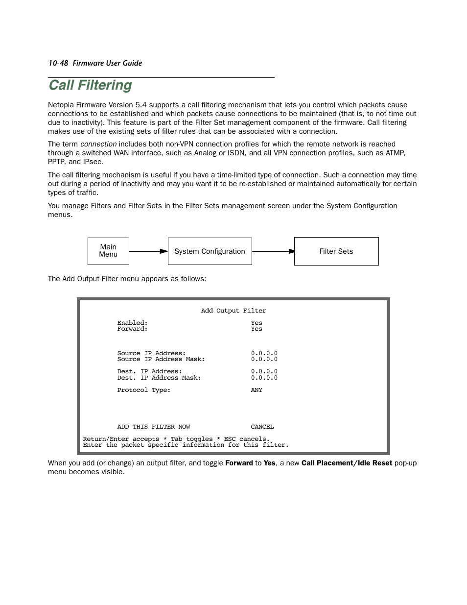 Call filtering, Call filtering -48 | Netopia Firmware 4000-Series User Manual | Page 272 / 314