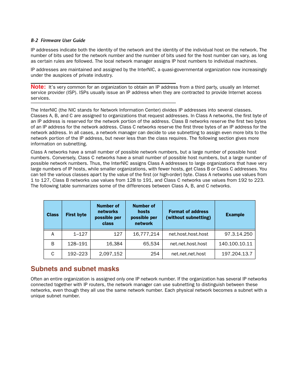 Subnets and subnet masks | Netopia Firmware 4000-Series User Manual | Page 294 / 314