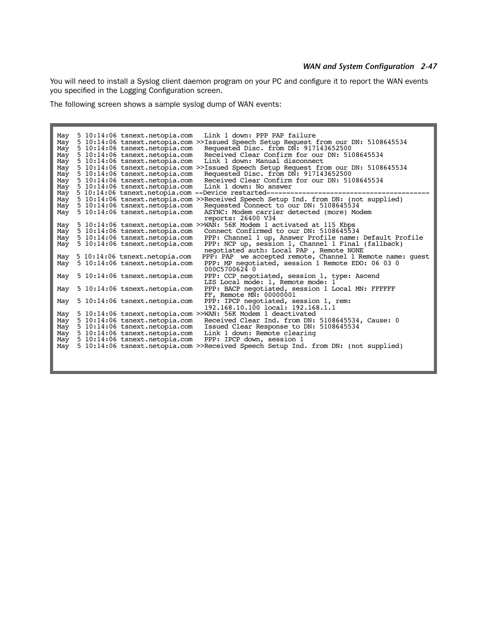 Netopia Firmware 4000-Series User Manual | Page 65 / 314
