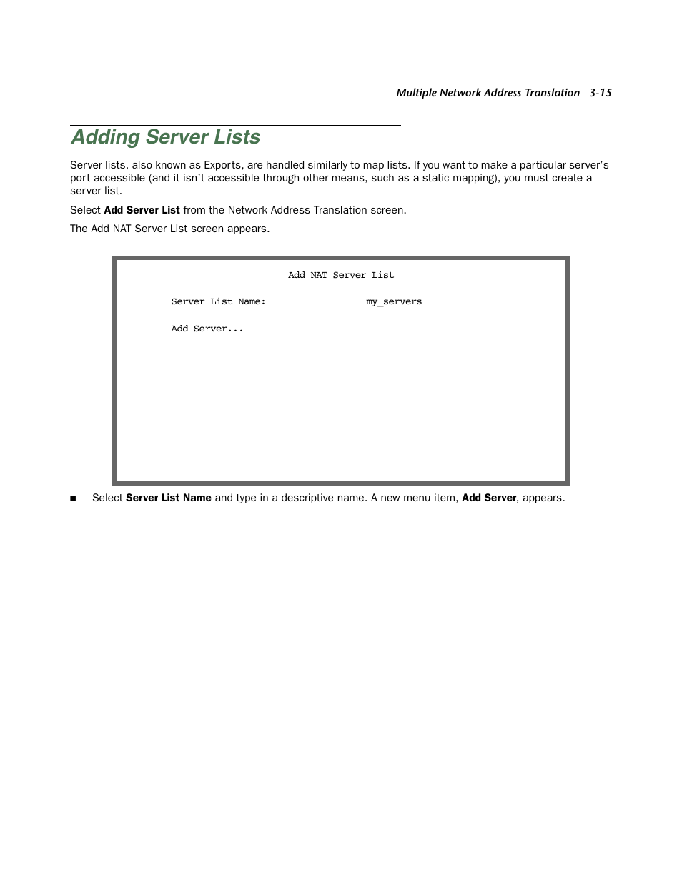 Adding server lists, Adding ser ver lists -15 | Netopia Firmware 4000-Series User Manual | Page 81 / 314