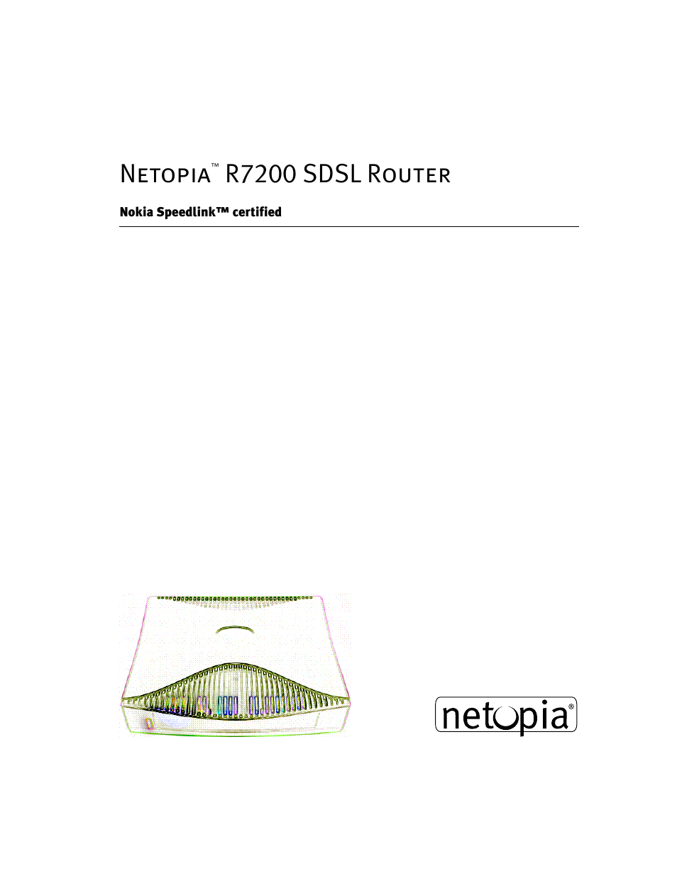 Netopia R7200 User Manual | 258 pages