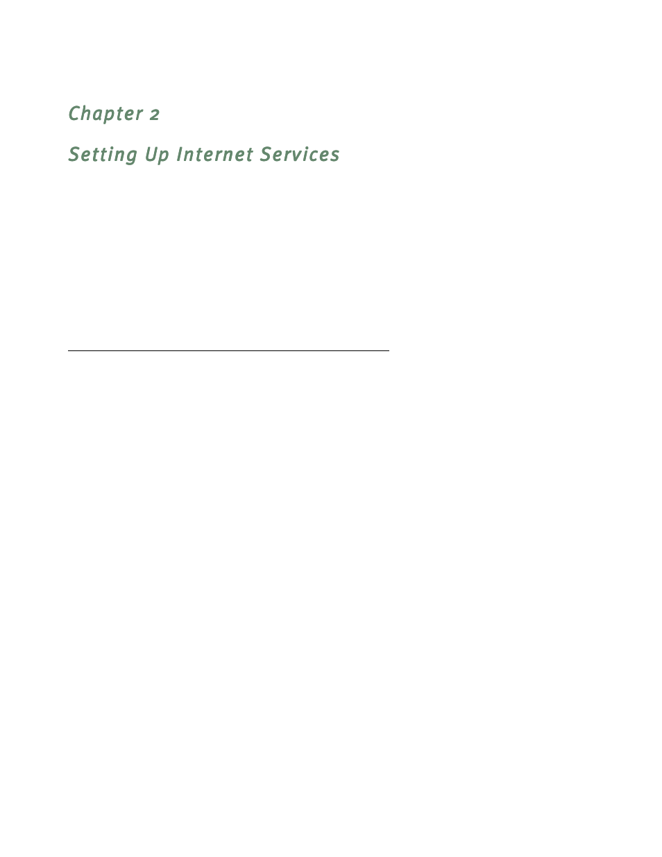 Setting up internet services, Finding an internet service provider, Chapter 2 — setting up internet services -1 | Finding an internet ser vice provider -1 | Netopia R7200 User Manual | Page 15 / 258