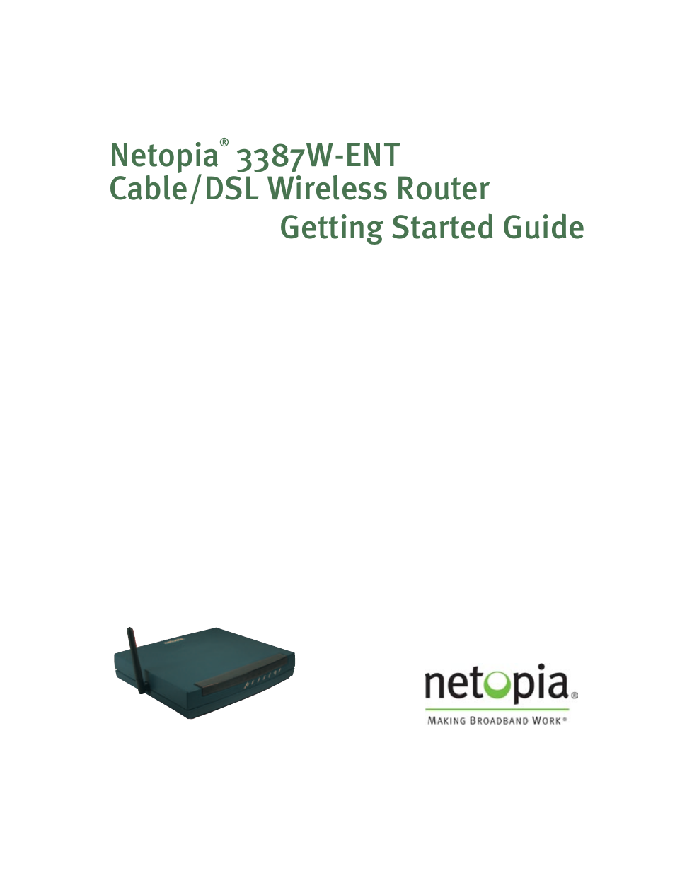 Netopia 3387W-ENT User Manual | 44 pages