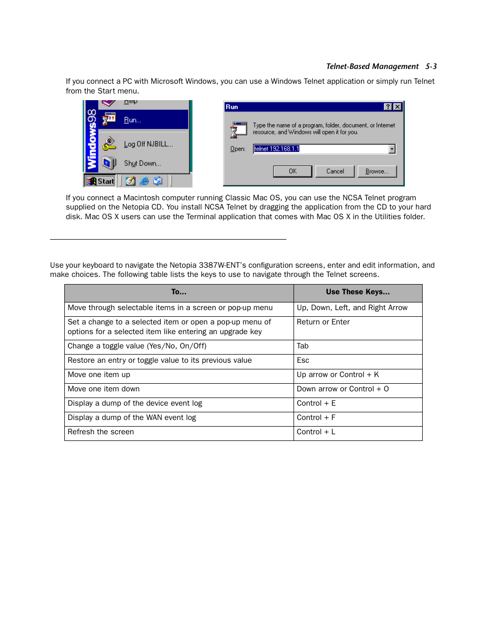 Navigating through the telnet screens, Navigating through the telnet screens -3 | Netopia 3387W-ENT User Manual | Page 23 / 44