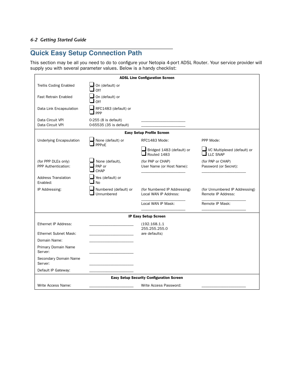 Quick easy setup connection path, Quick easy setup connection path -2 | Netopia 3356-ENT User Manual | Page 24 / 36
