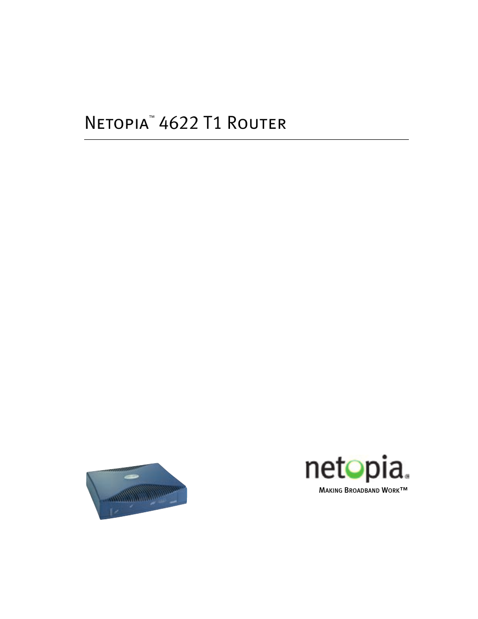 Netopia 4622 T1 User Manual | 44 pages