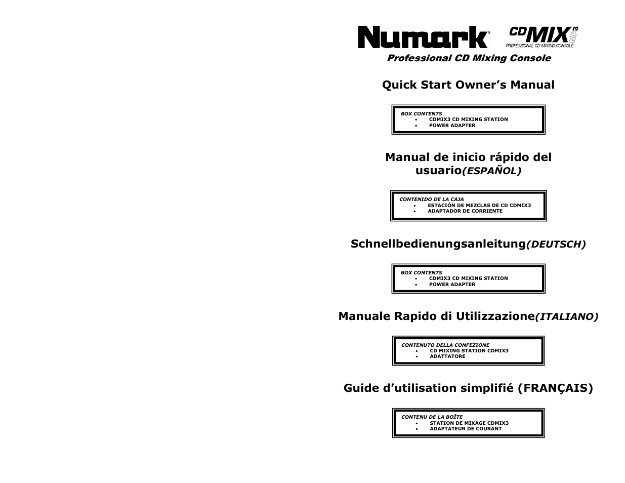 Numark Industries CDMIX3 User Manual | 33 pages