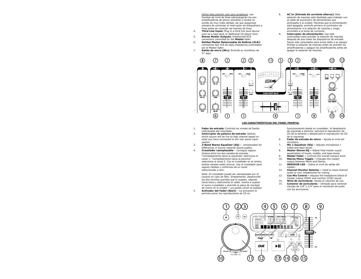 Numark Industries CDMIX3 User Manual | Page 10 / 33