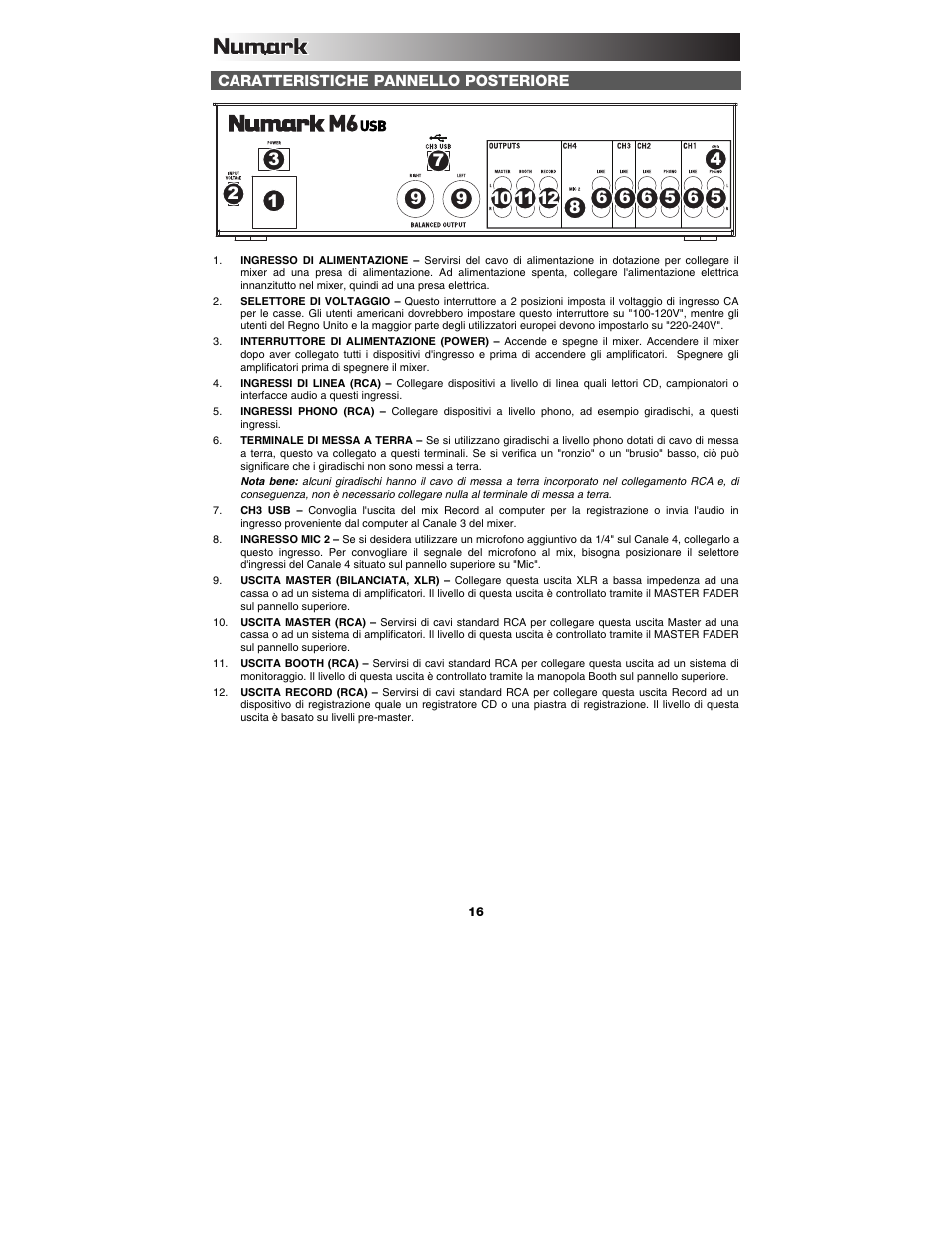 Numark Industries M6 User Manual | Page 16 / 24