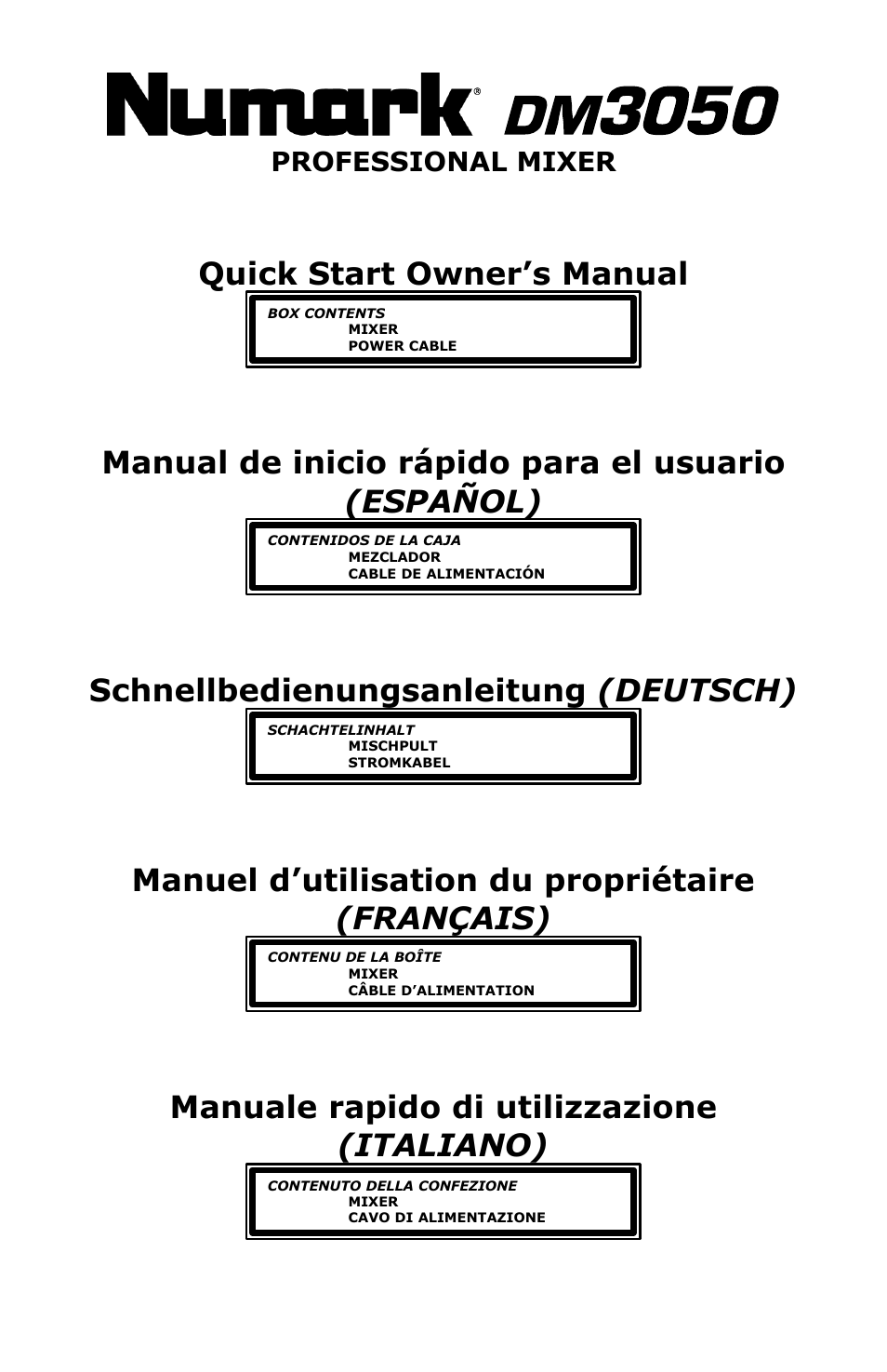 Numark Industries DM3050 User Manual | 13 pages