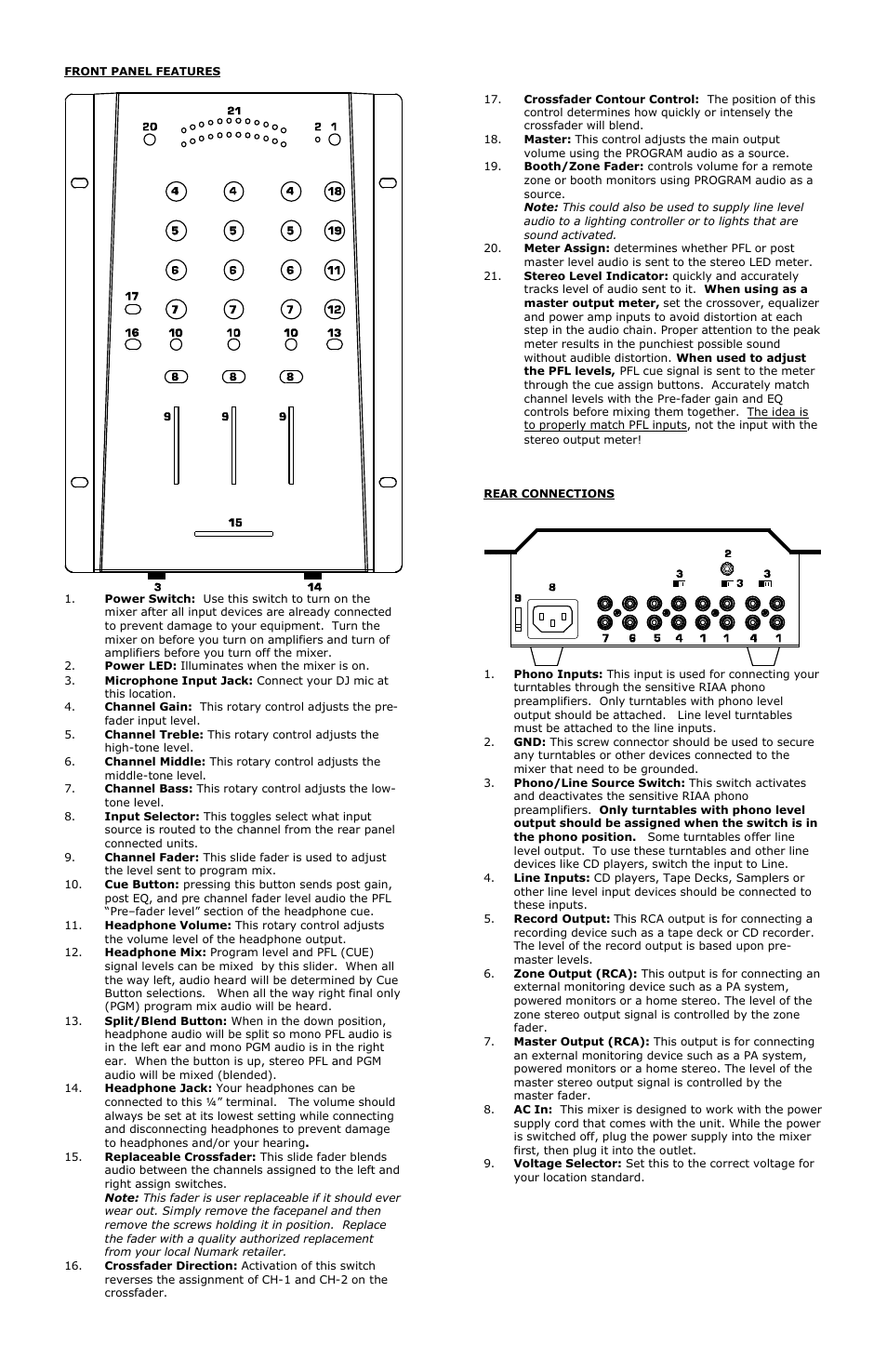 Numark Industries DM3050 User Manual | Page 3 / 13