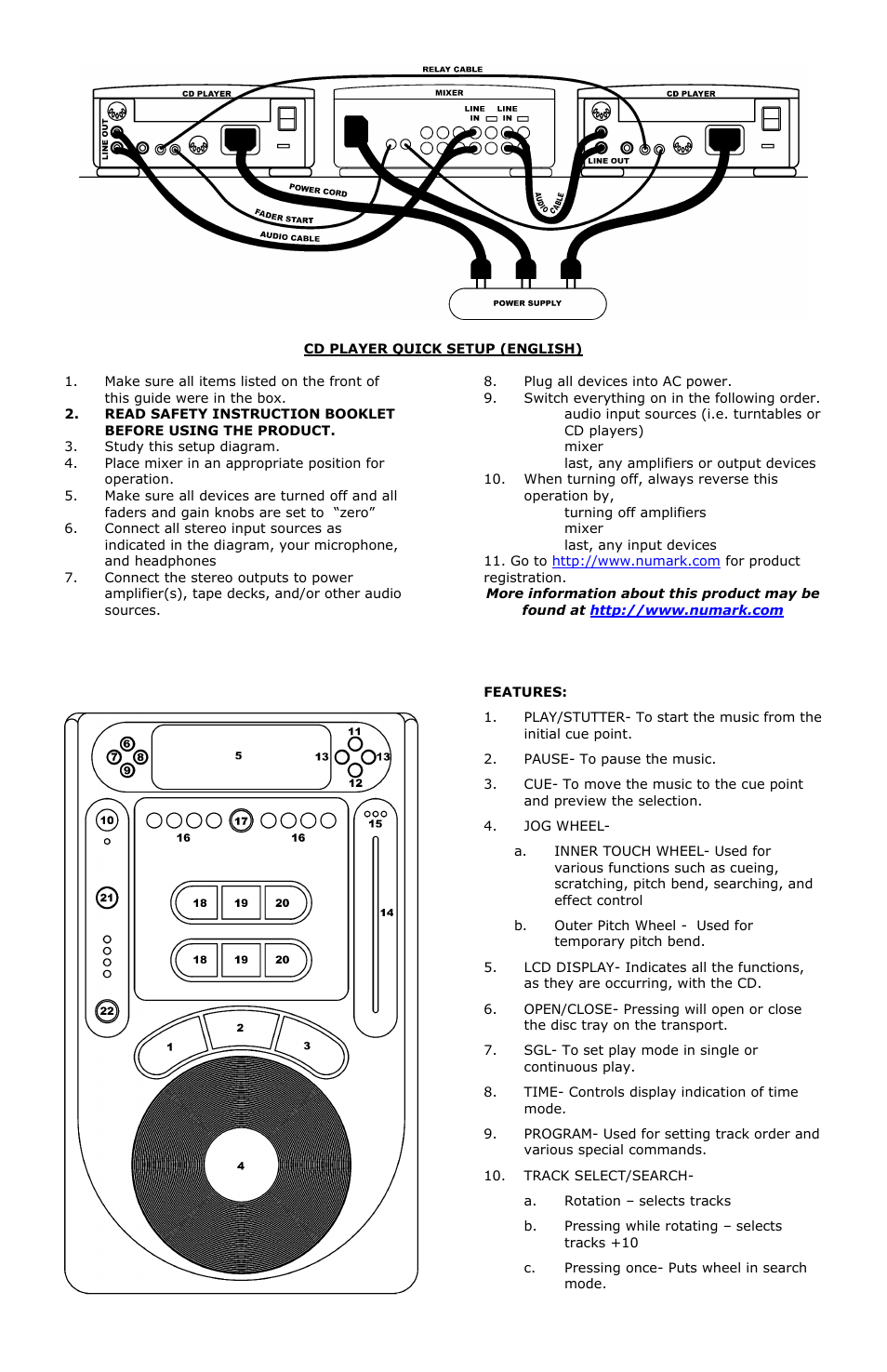 Numark Industries AXIS 9 User Manual | Page 2 / 36