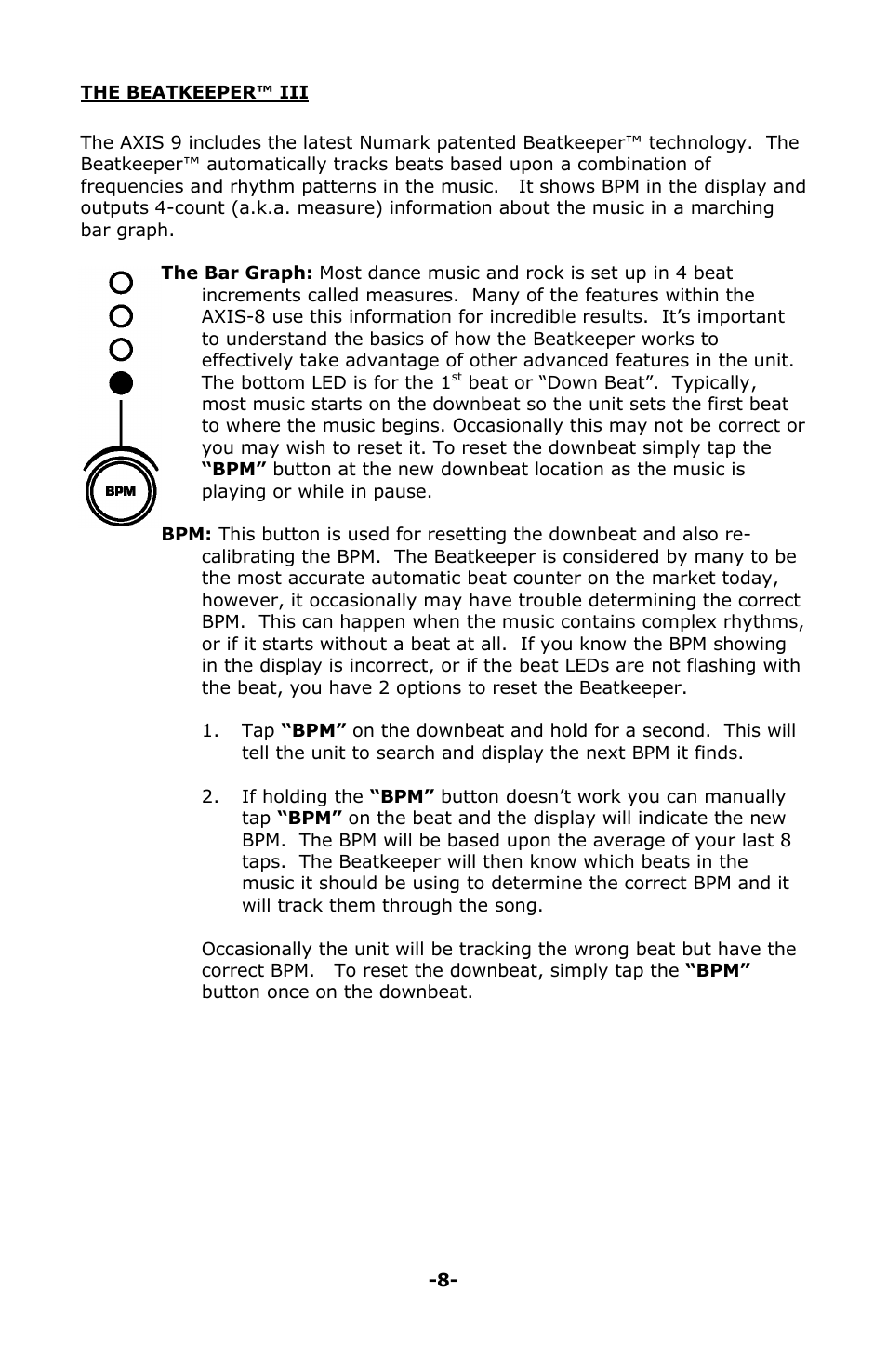 Numark Industries AXIS 9 User Manual | Page 20 / 36