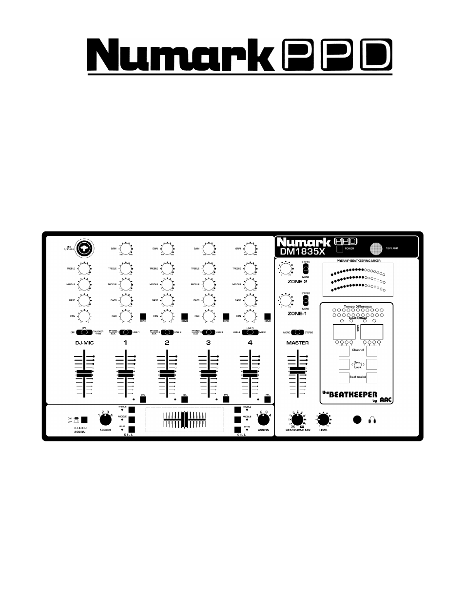 Numark Industries DM 1835X User Manual | 20 pages