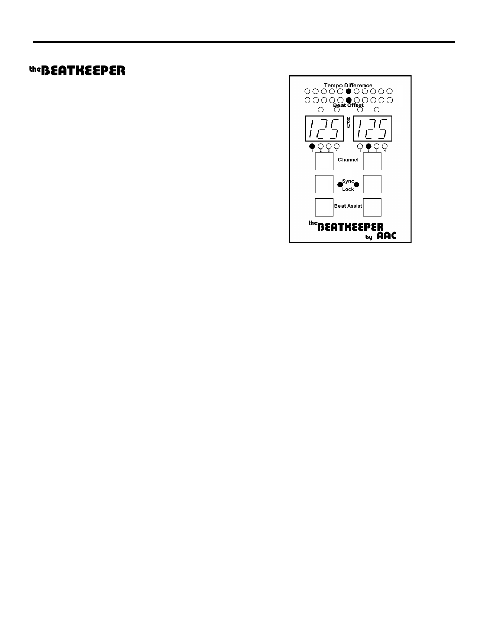 Beatkeeper panel diagram | Numark Industries DM 1835X User Manual | Page 10 / 20