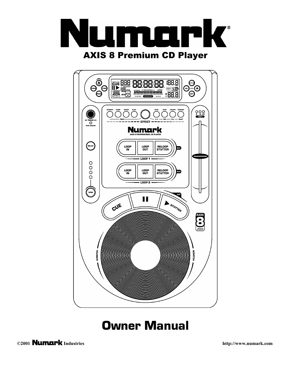 Numark Industries AXIS 8 Premium User Manual | 20 pages