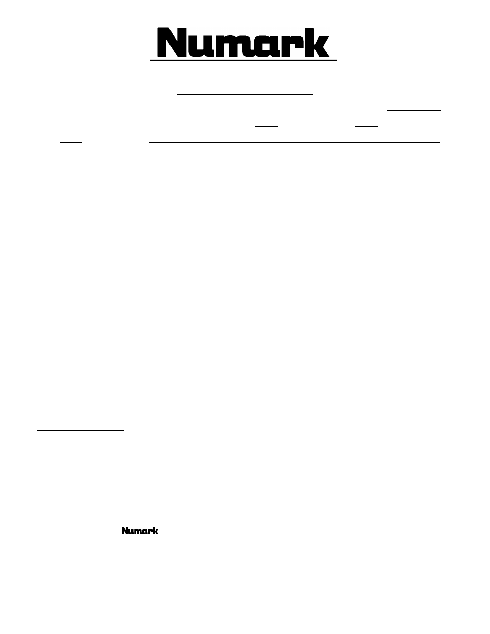 Professional disc jockey products, Limited product warranty, Return information | Numark Industries CDN-22S User Manual | Page 16 / 16