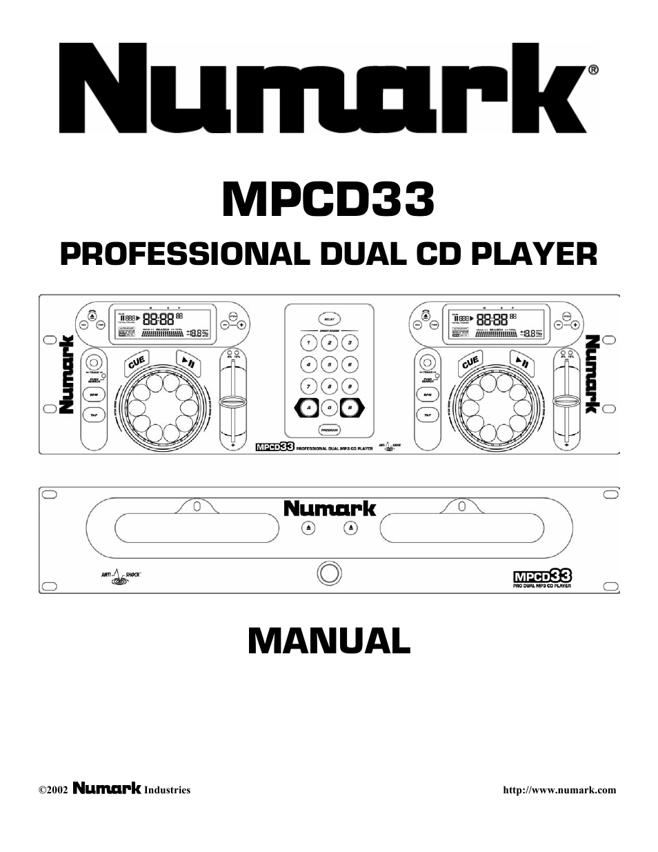 Numark Industries MPCD33 User Manual | 16 pages