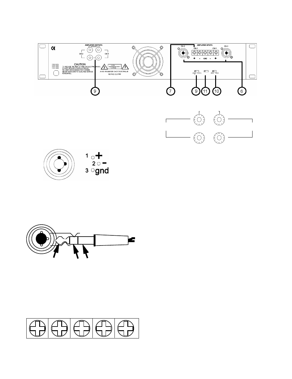 Back panel description | Numark Industries SA3000 User Manual | Page 8 / 16