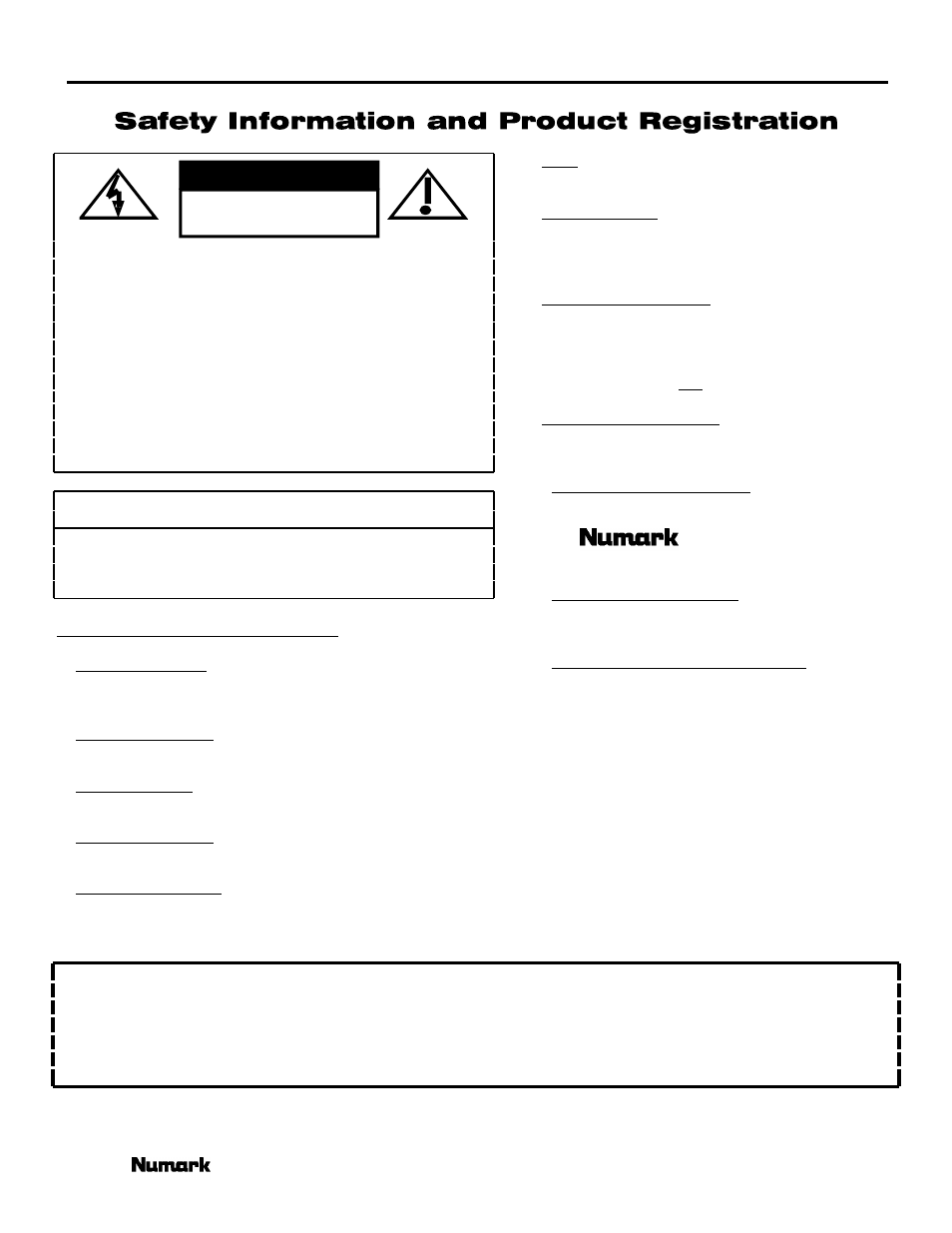 Safety instructions | Numark Industries DM1235 User Manual | Page 2 / 20