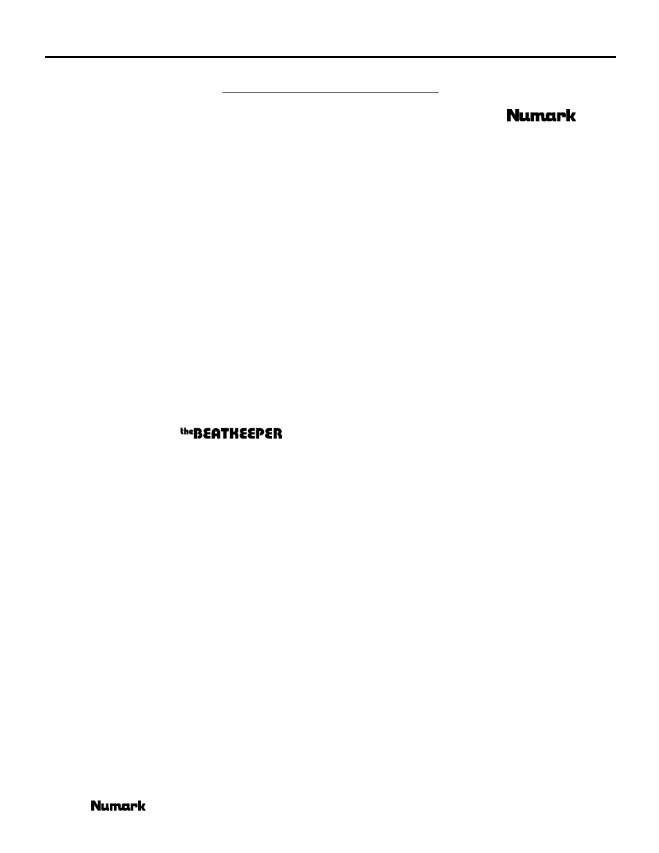 Beatkeeper | Numark Industries DM1235 User Manual | Page 4 / 20