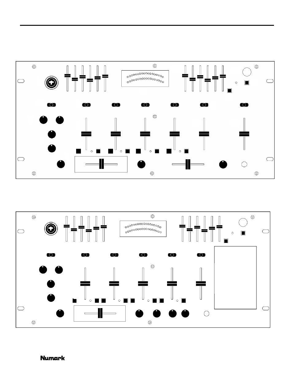 Dm1200 front panel diagram | Numark Industries DM1235 User Manual | Page 6 / 20