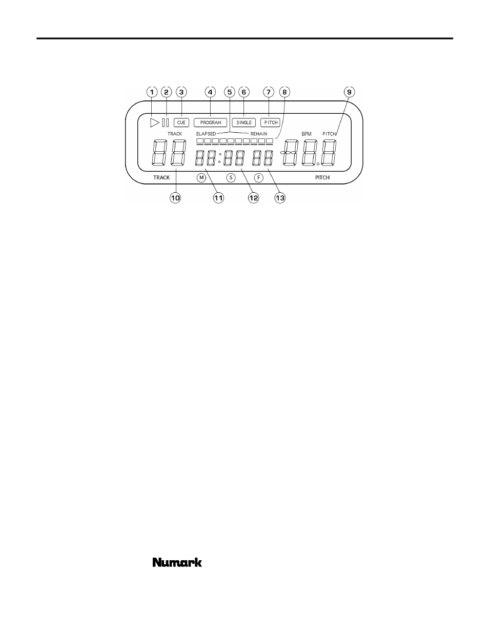 Lcd display features | Numark Industries CD MIX-1 User Manual | Page 8 / 16